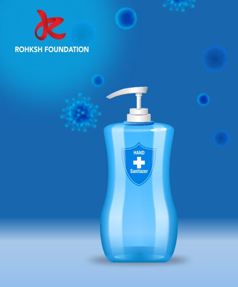 Hand Sanitizers against Covid Rohksh Foundation